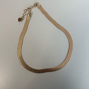 Aldo Gold Herringbone Chain Necklace